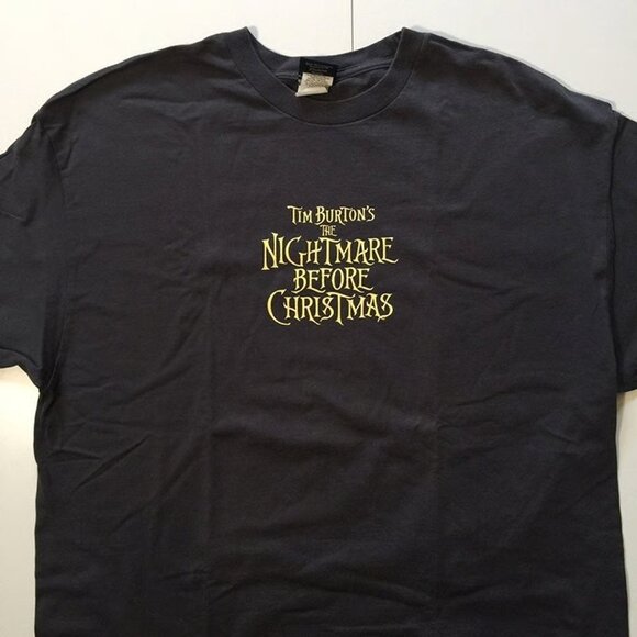 Vintage Mens Nightmare Before Christmas Tshirt With Jack and Bats - Picture 5 of 7